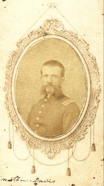 Captain Nathan Davis, Co. F, 4th PA Reserves. Later Major, 54th Pennsylvania Veteran Volunteers. Source: USAMHI